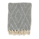 Outside The Box 50x60 Gray Diamond Woven Throw Blanket