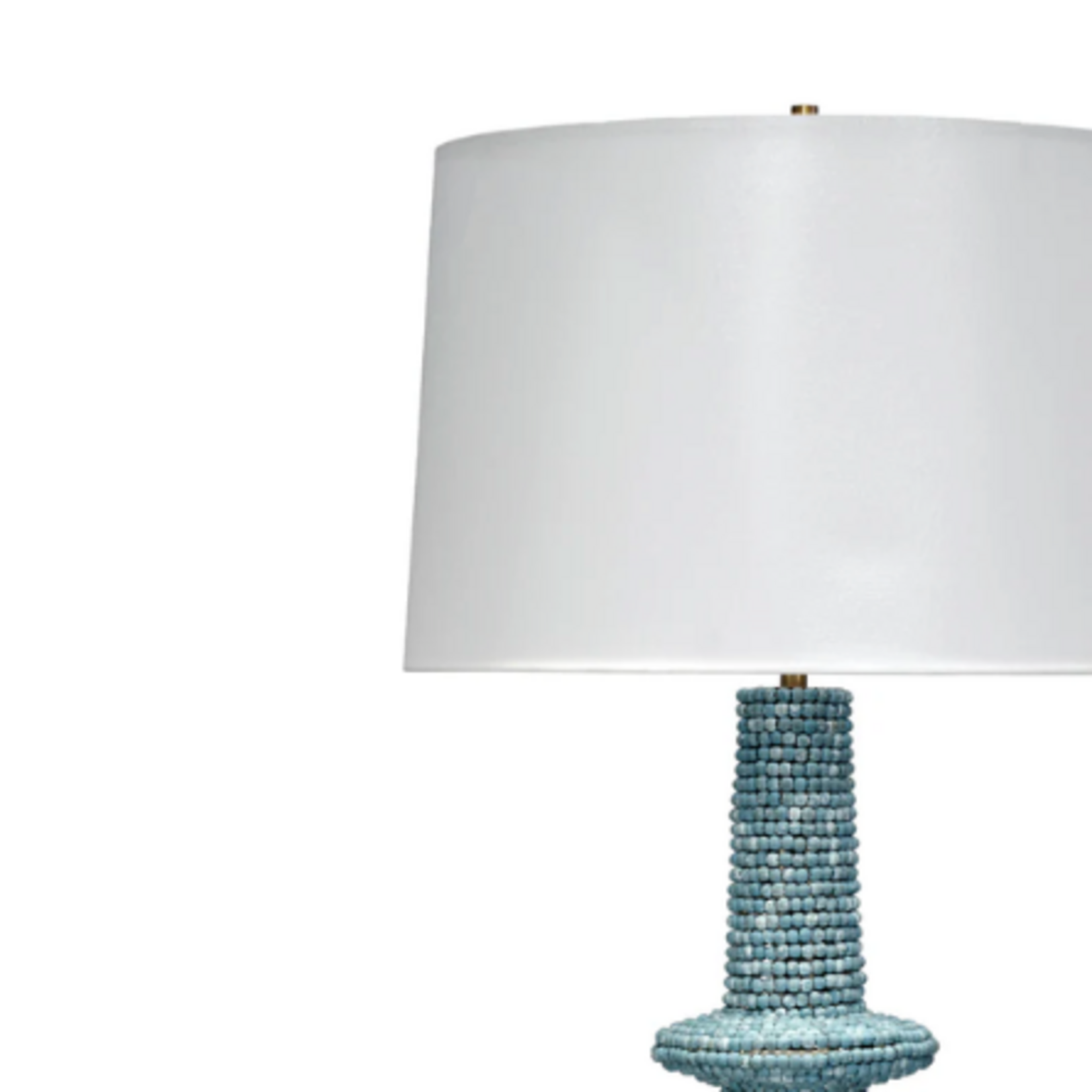 Outside The Box 70" Blue Mango Wood Beaded Hand Carved Floor Lamp