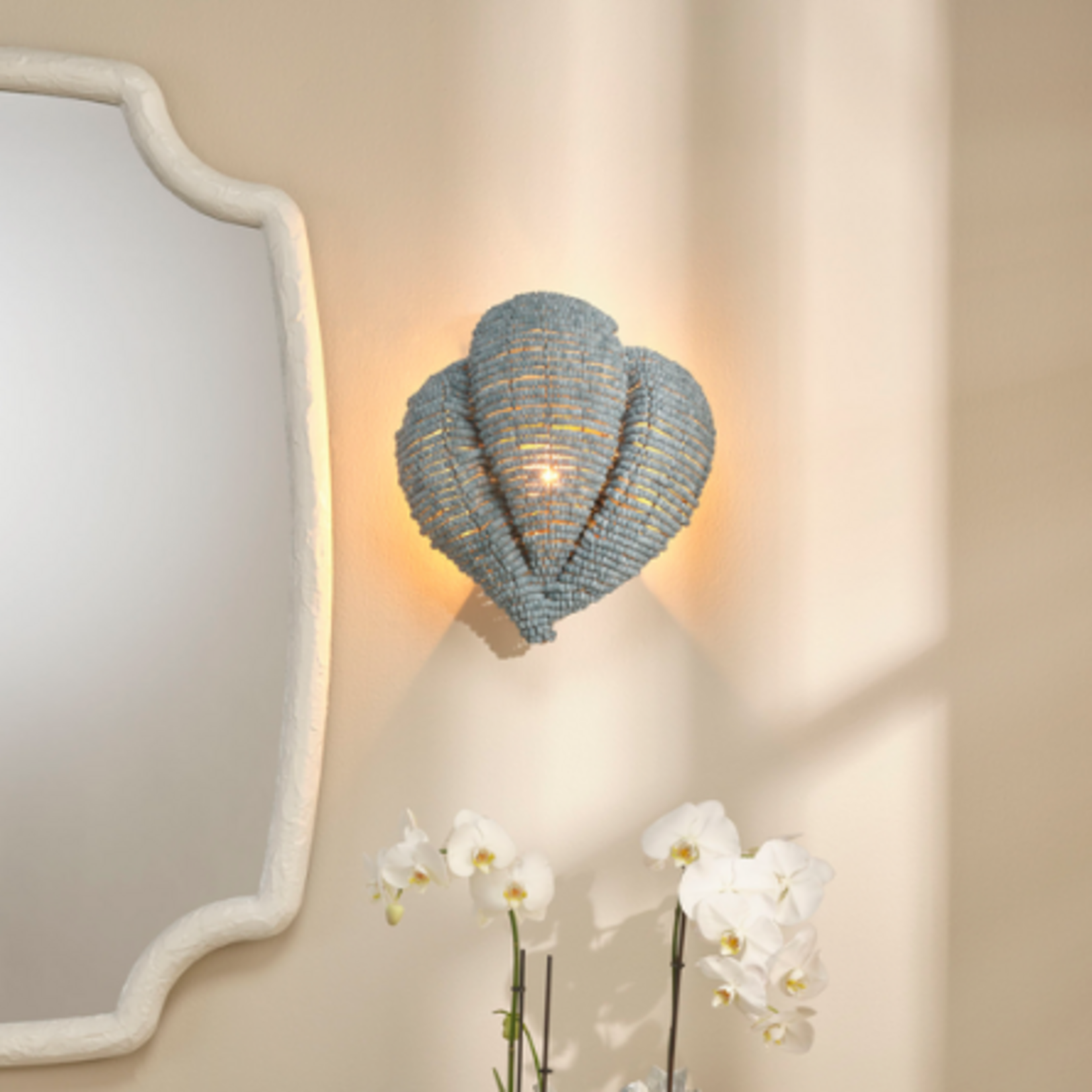 Outside The Box 17" Anguilla Blue Mango Wood Beaded