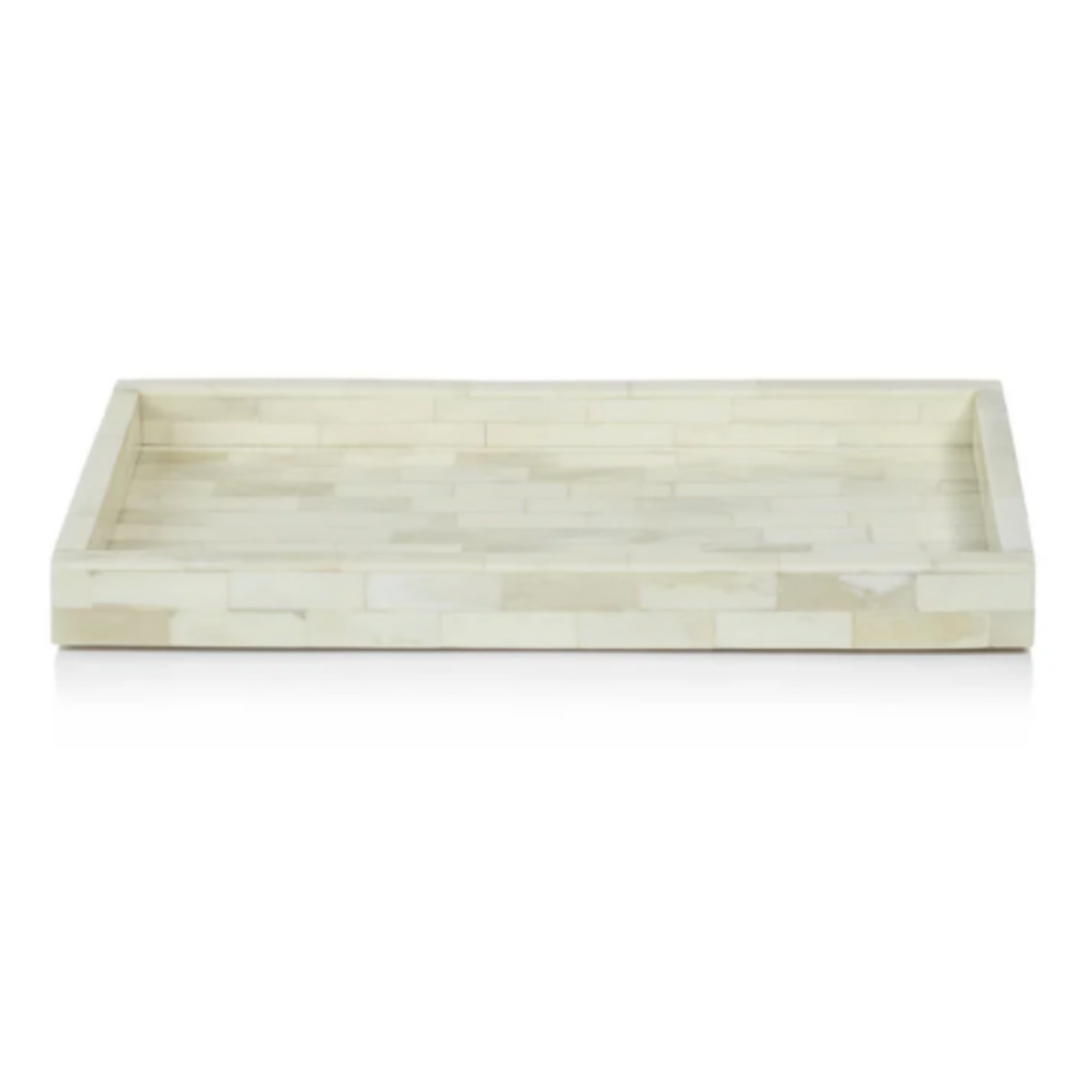 Outside The Box 14x7 Maha White Bone Inlay Rectangular Tray