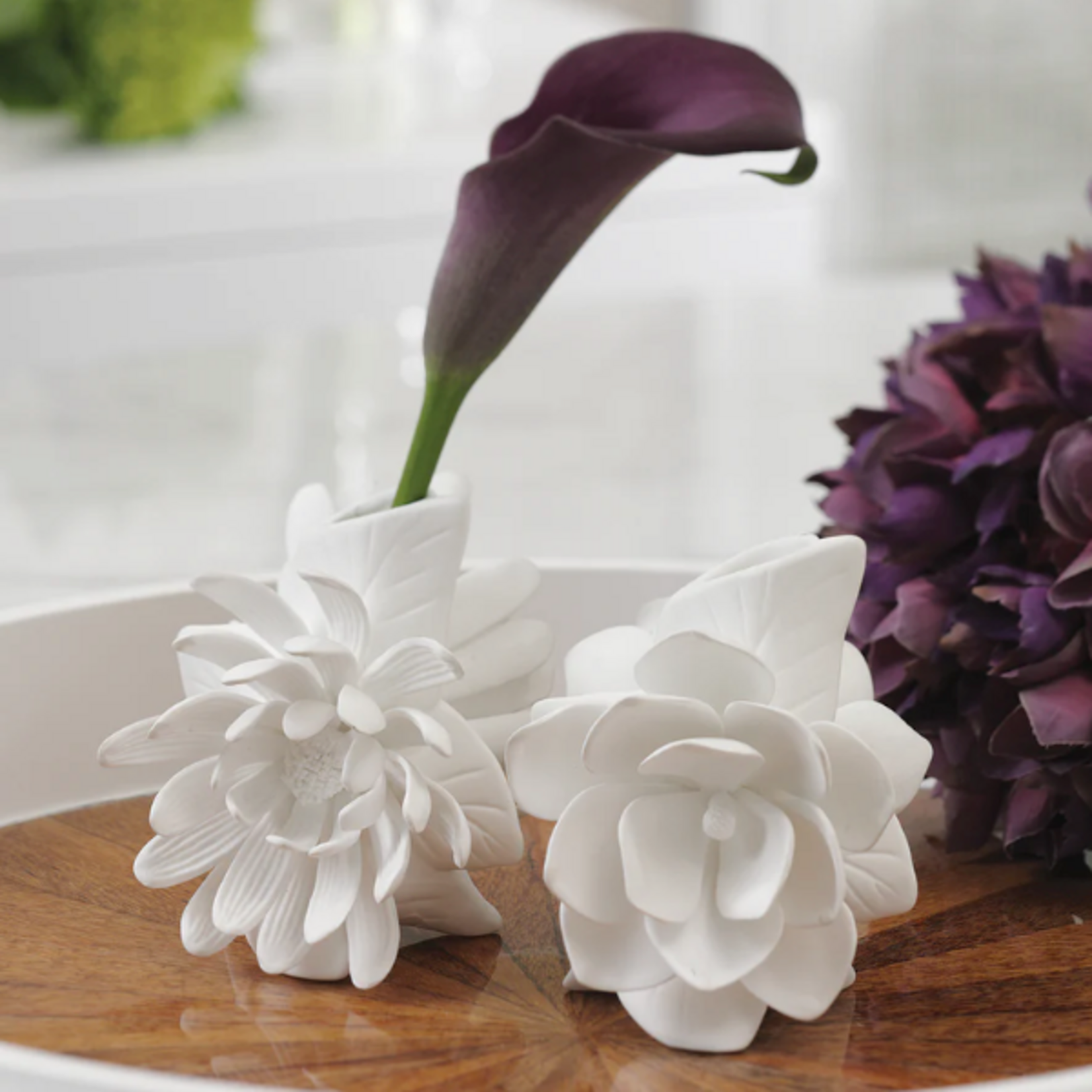 Outside The Box 4" Cameo White Porcelain Vases- SOLD SEPARATELY