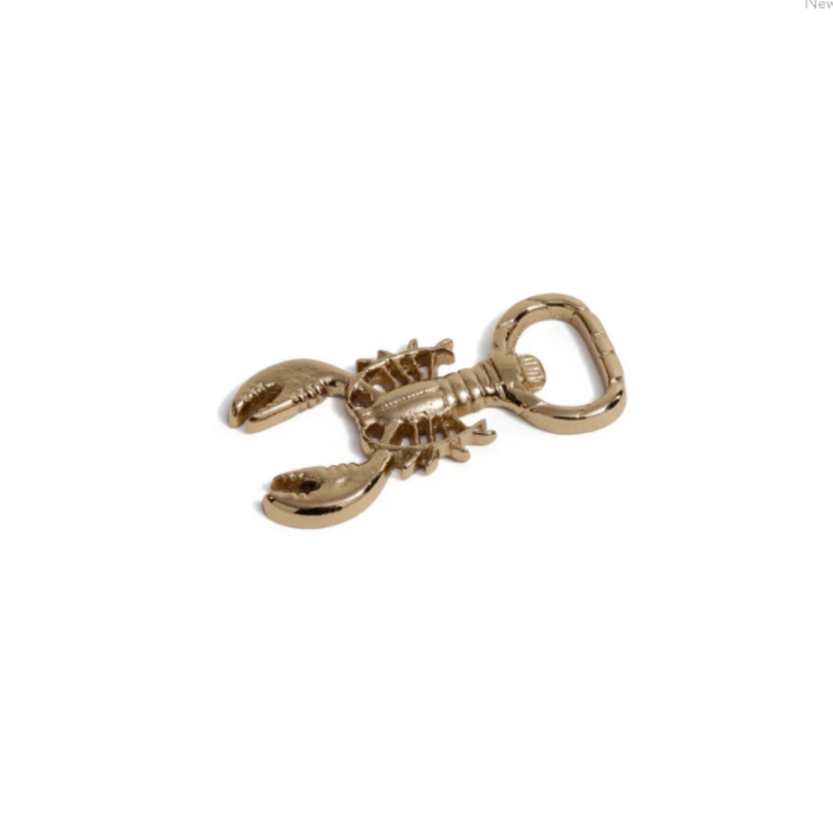 Outside The Box 4" Lobster Antique Gold Bottle Opener