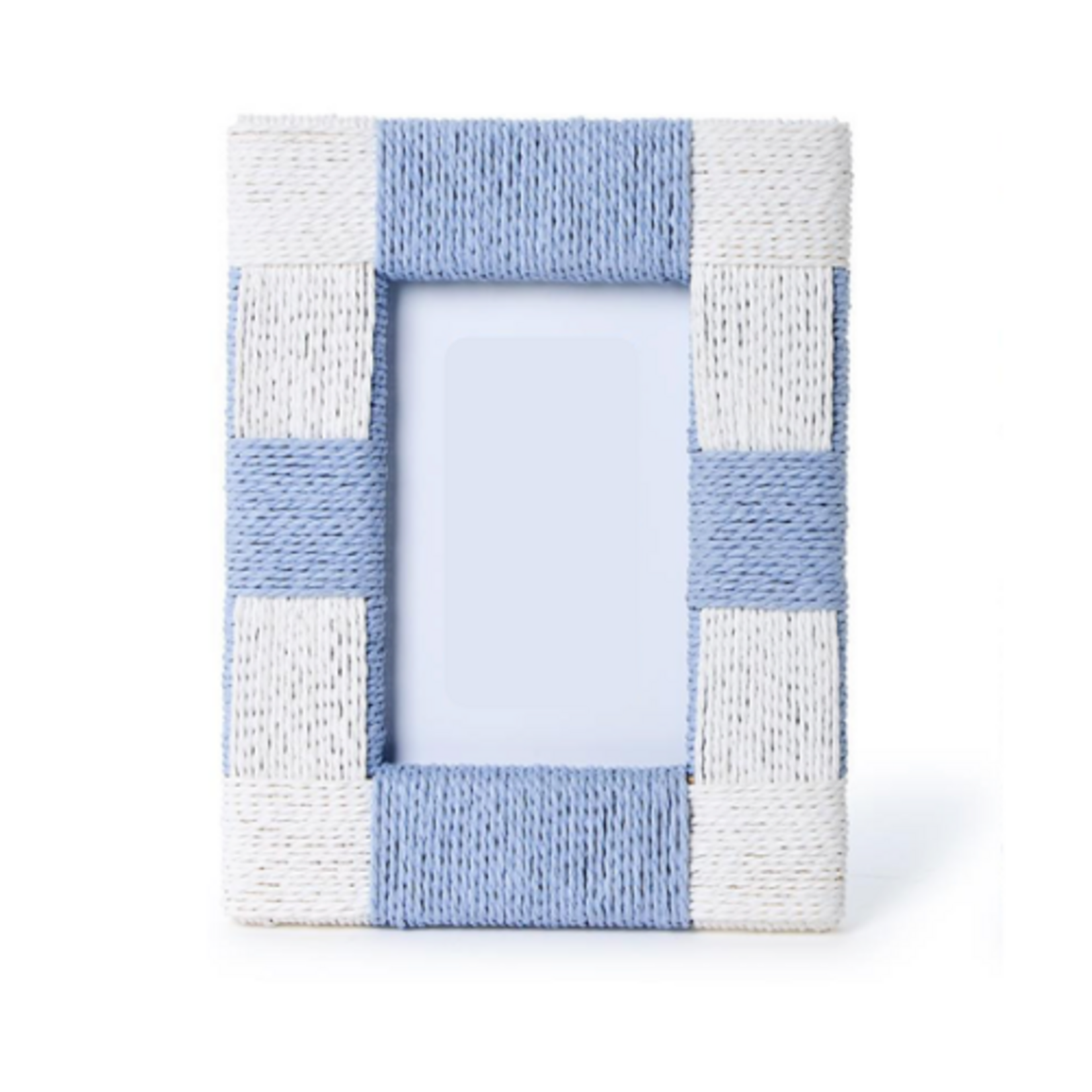 Outside The Box 4x6 Blue & White Hand Woven Checkered Photo Frame - SOLD SEPARATELY