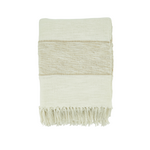Outside The Box 50x60 Natural Stripe 100% Cotton Throw Blanket - TH505
