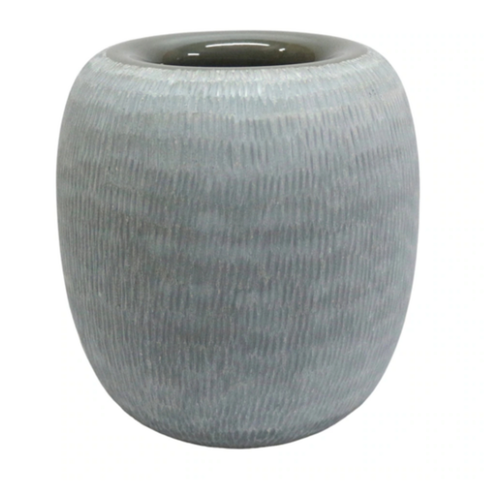 Outside The Box 12" Cadmus Blue Textured Glass Vase