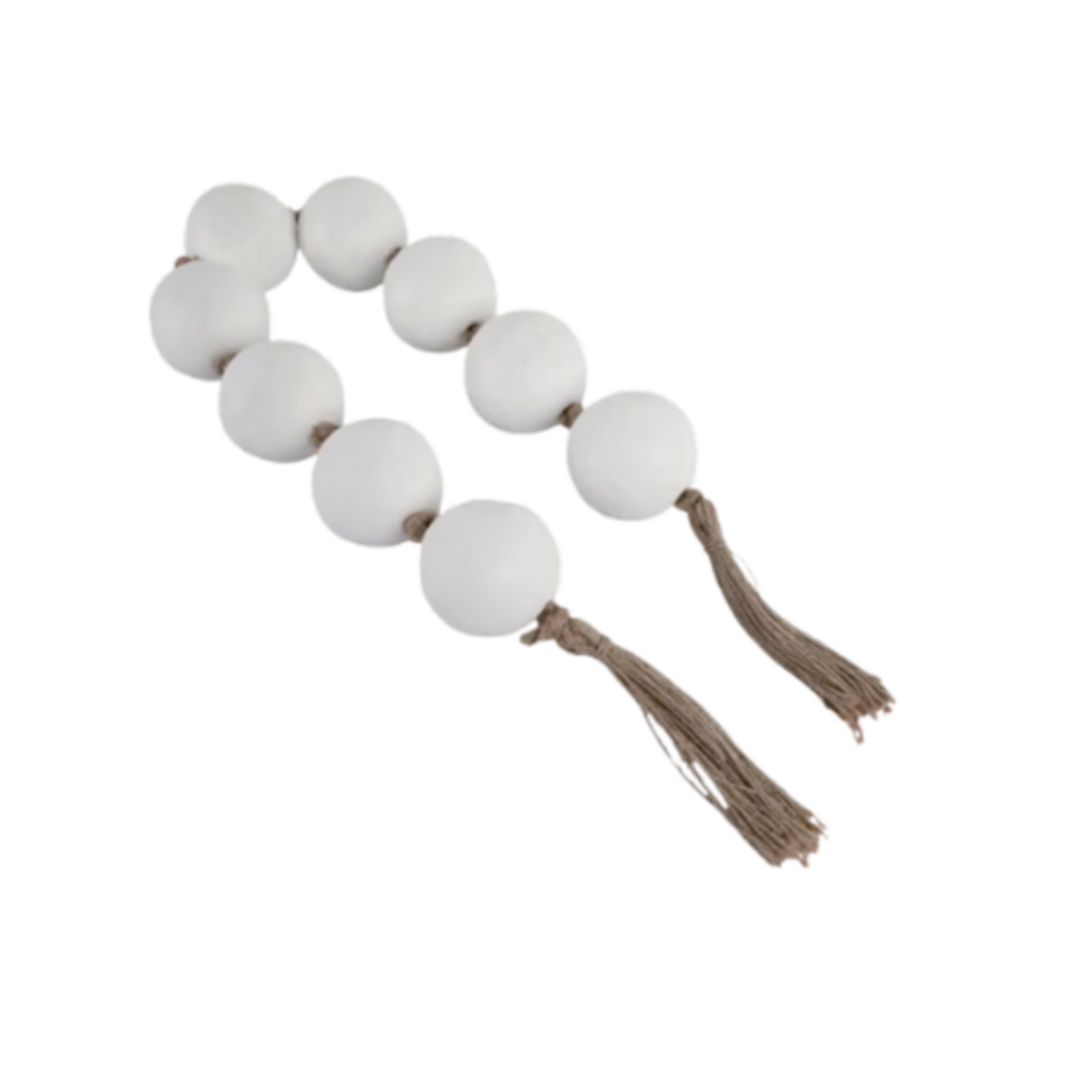 Outside The Box 44" Hawley Haven White Eco-Mix Bead Tassel Garland