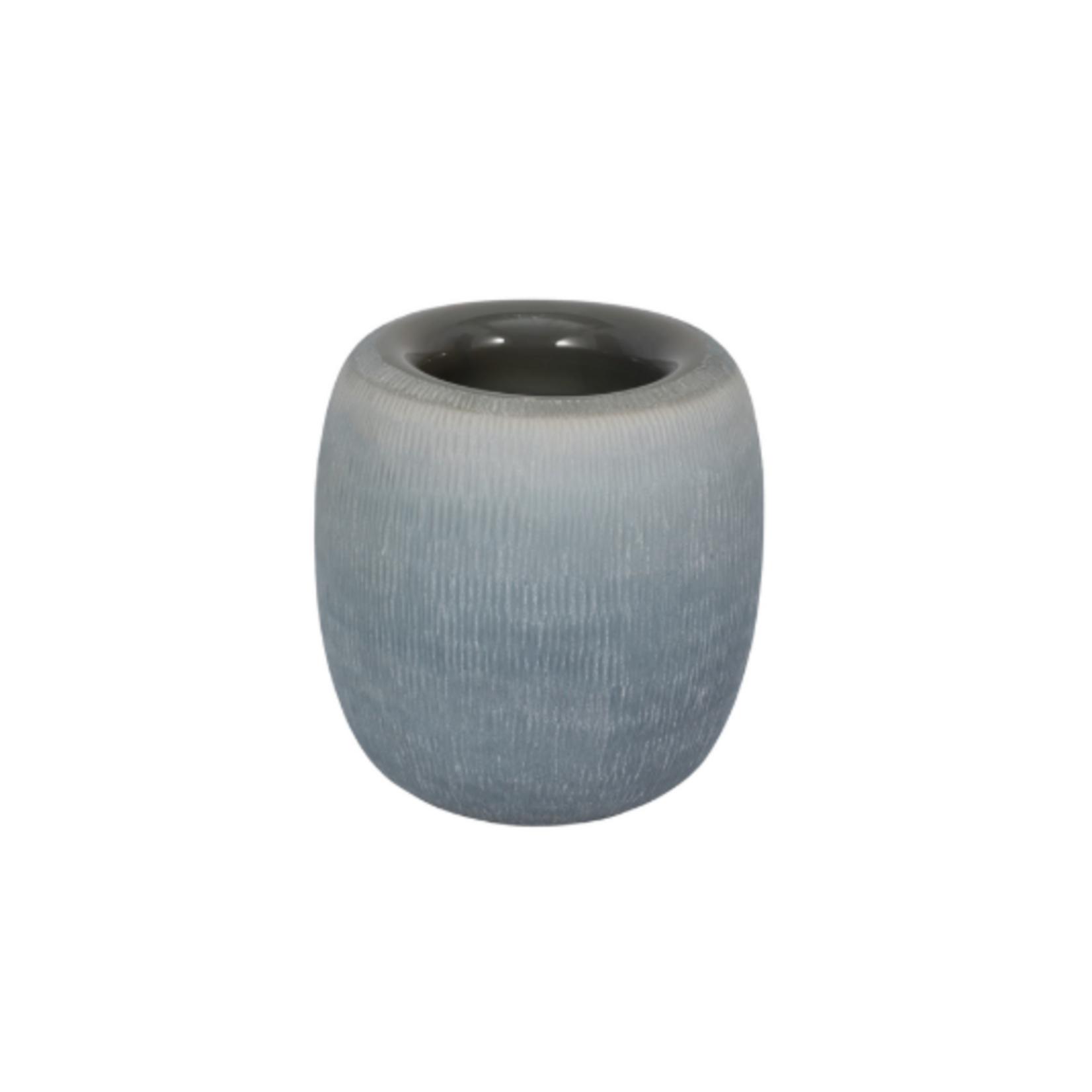 Outside The Box 9" Cadmus Blue Textured Glass Vase