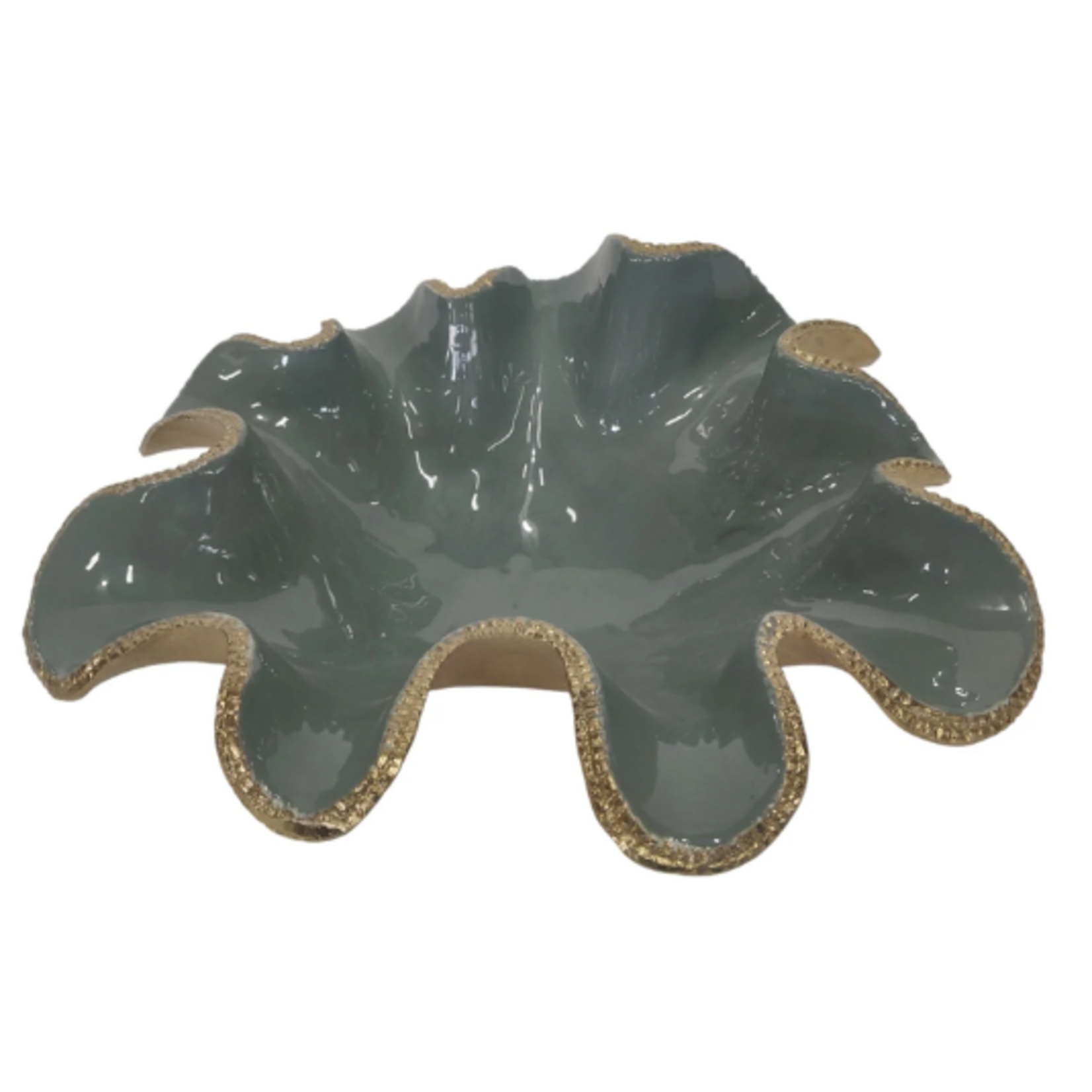 Outside The Box 17" Gannon Green & Gold Aluminum Bowl