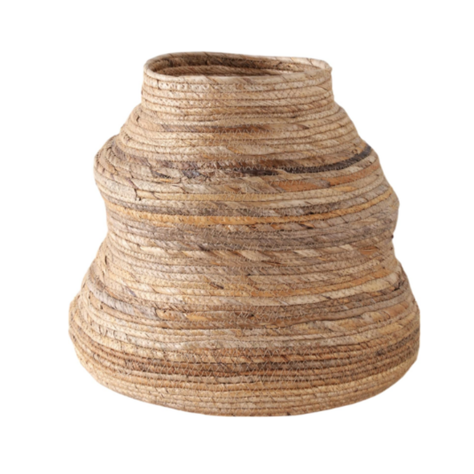 Outside The Box 16x15 Curvy Natural Banana Leaf Basket / Vase