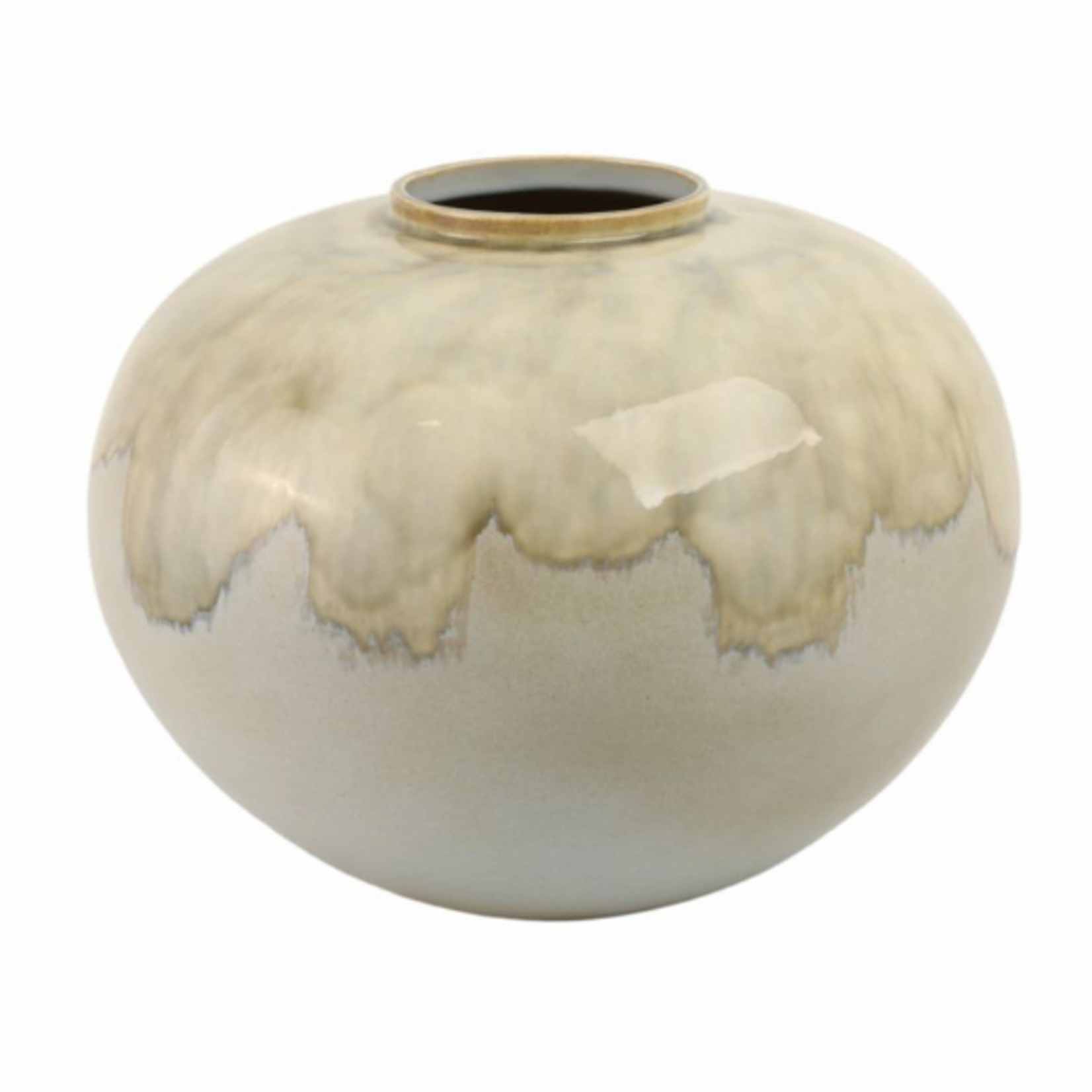 Outside The Box 11" Marvoa Natural & Gray Portugal Earthware Vase