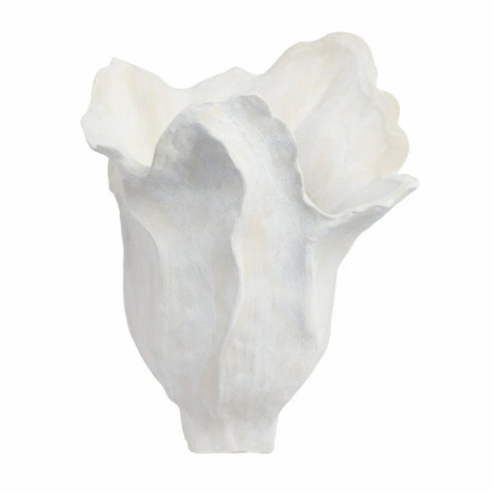 Outside The Box 13" Spadena Ivory Sculptured Porcelain Vase