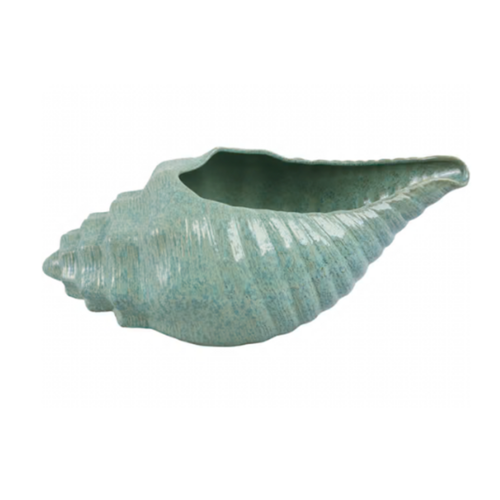 Outside The Box 19" Moura Green Shell Portugal Ceramic Planter / Bowl