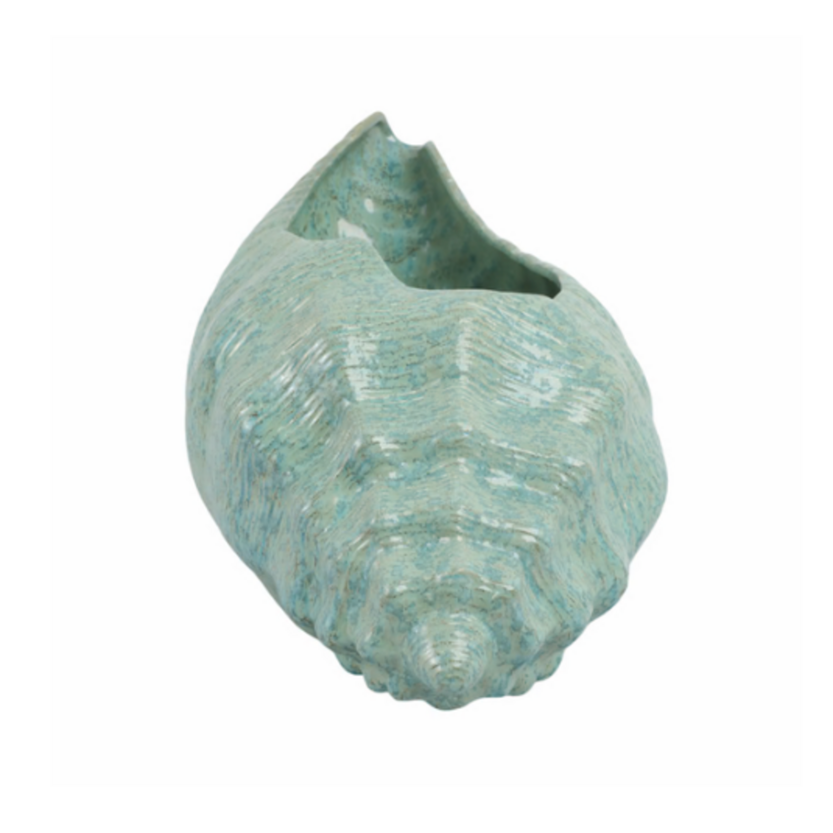 Outside The Box 19" Moura Green Shell Portugal Ceramic Planter / Bowl