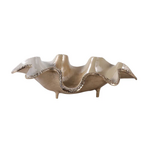 Outside The Box 20x12 White, Tan & Gold Curvy Aluminum Shell Tray