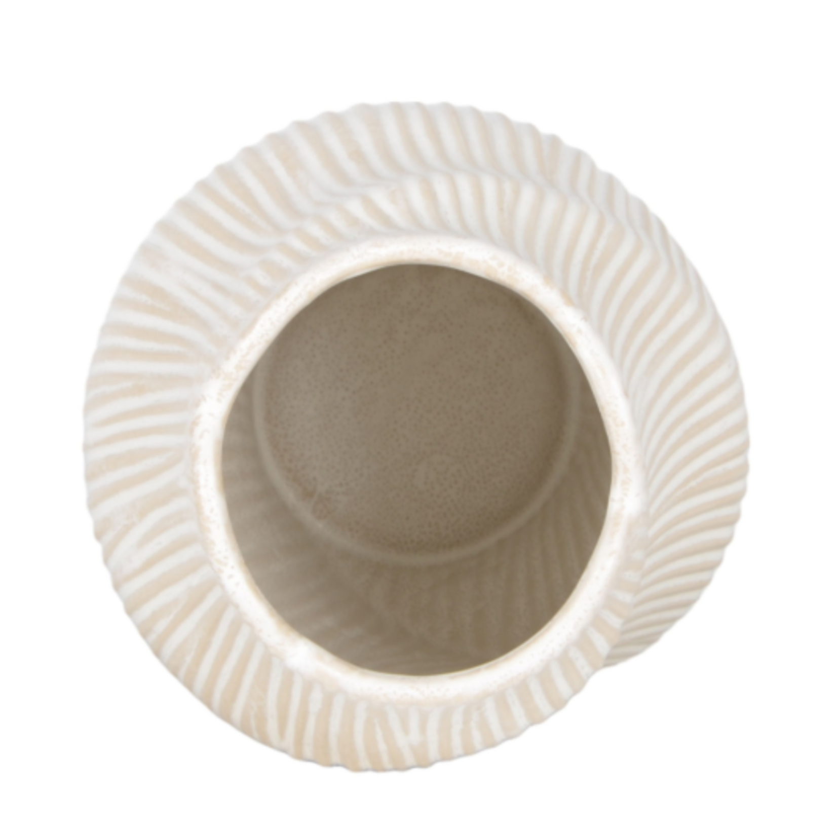 Outside The Box 14" Tihany Cream & White Stoneware Vase