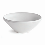 Outside The Box 19" Mirela Matte White Hand Crafted Terracotta Round Bowl