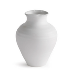 Outside The Box 14" Mirela Matte White Hand Crafted Terracotta Vase