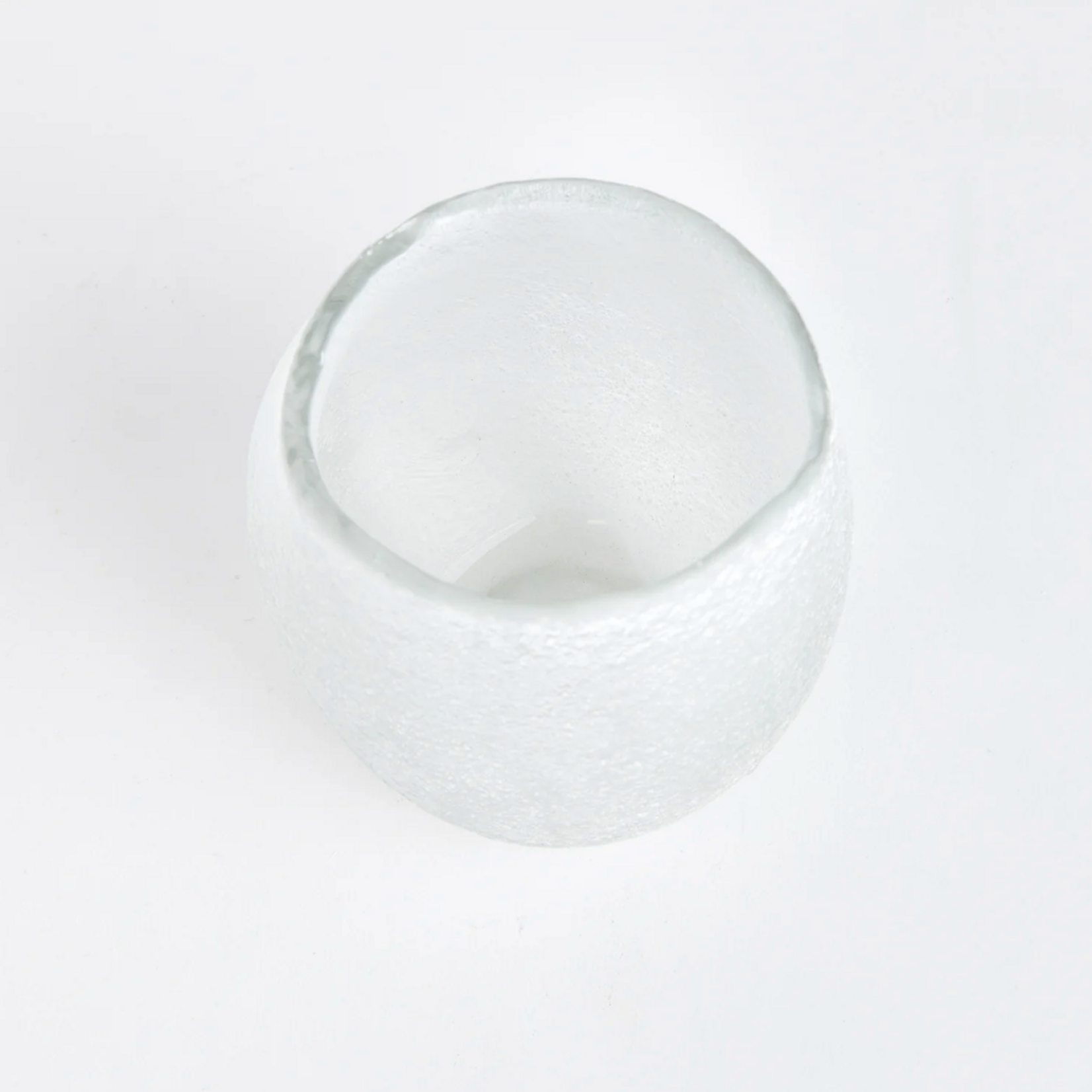 Outside The Box 3" Vida White Frosted Hand Blown Glass Vase