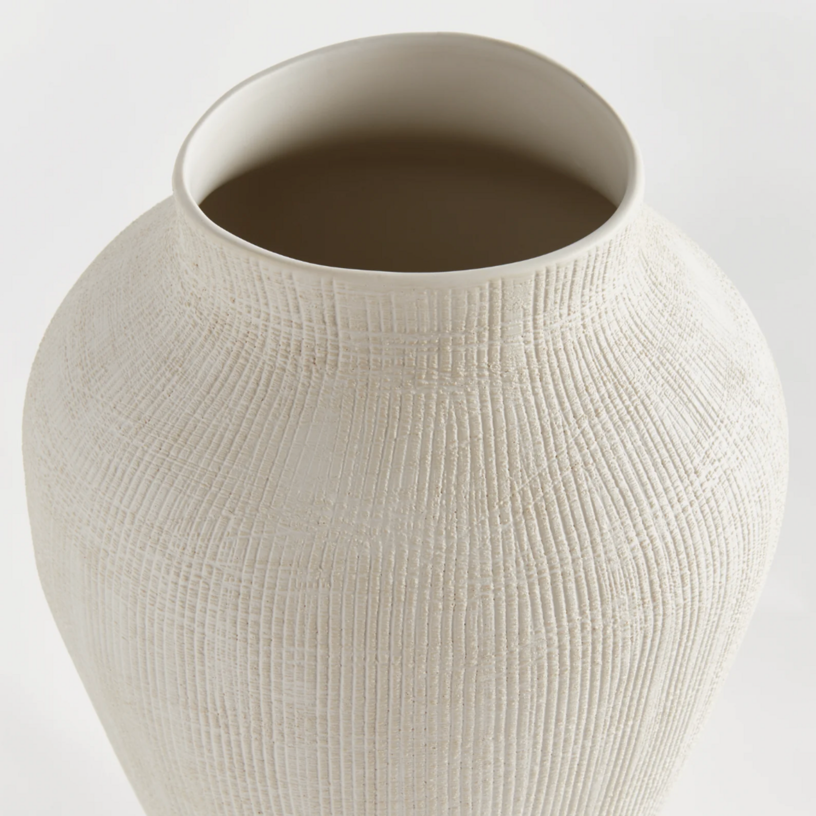 Outside The Box 15" Ojai Barclay Butera Matte White Hand Crafted Ceramic Vase