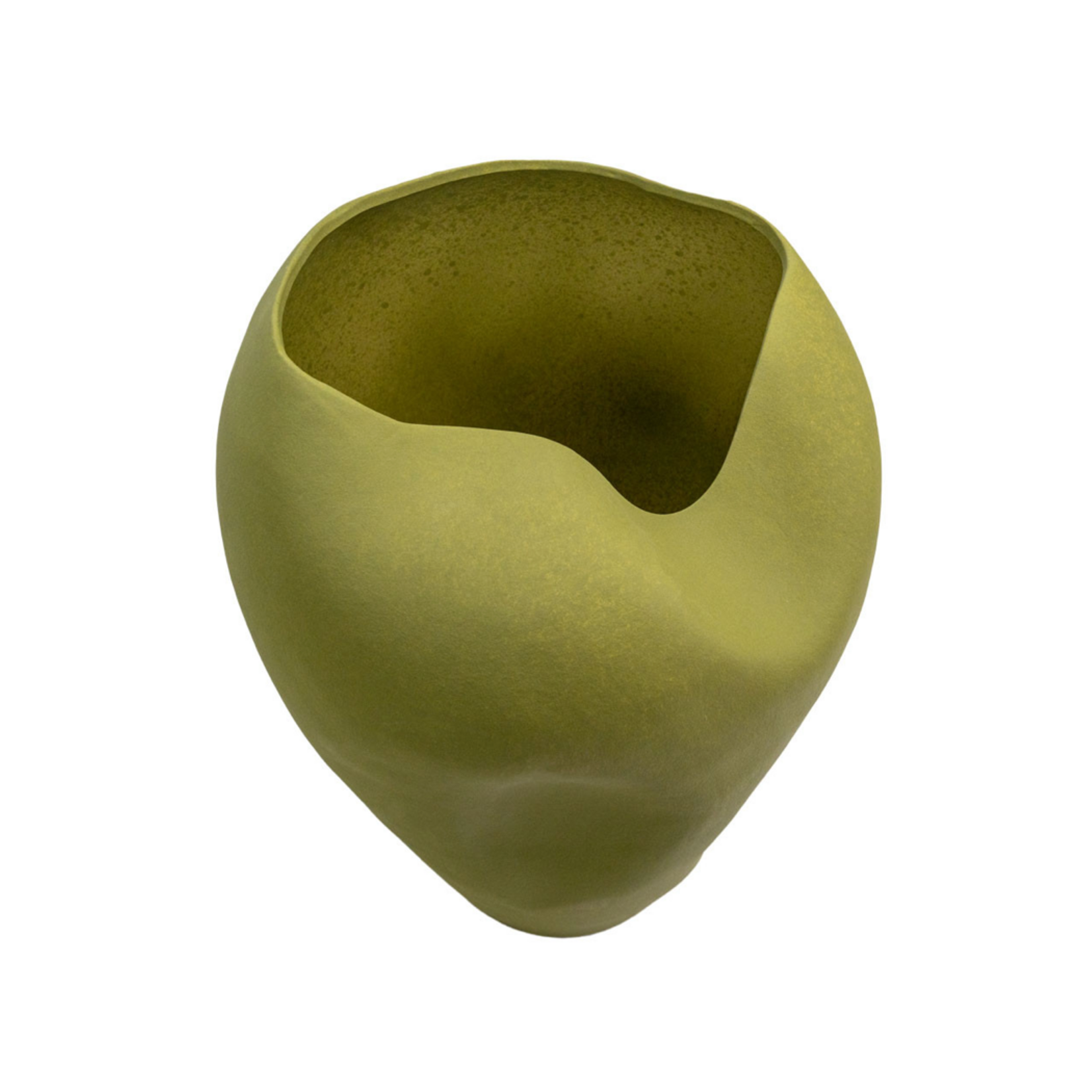 Outside The Box 21" Wexler Green Stoneware Sculptured Vase