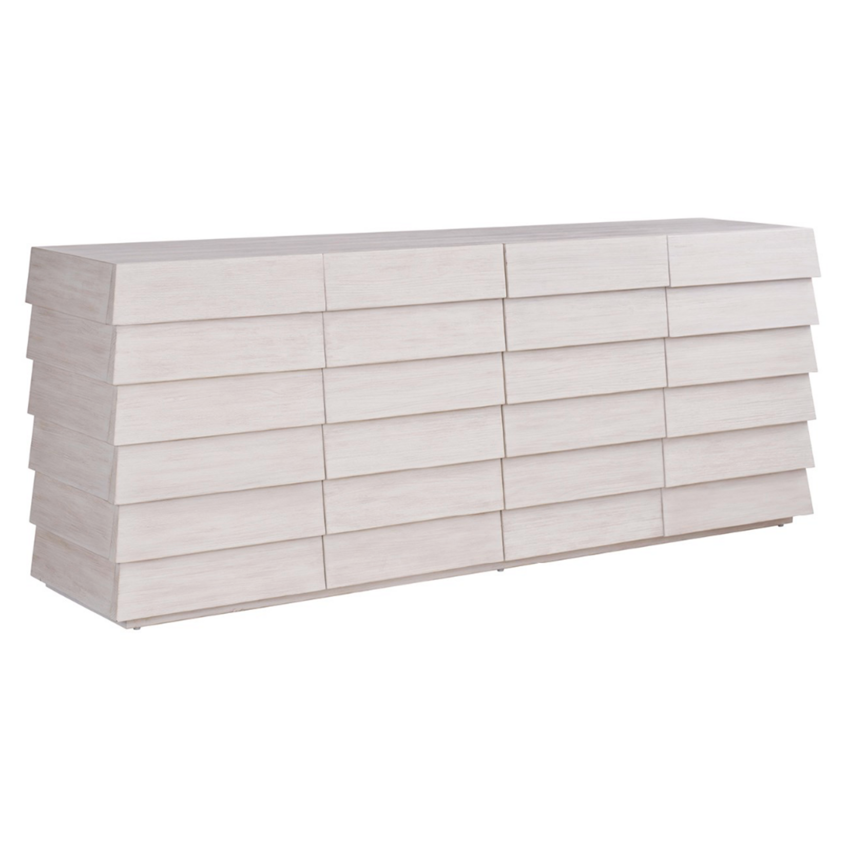 Outside The Box 84x19x33 River Rock White 4 Door W / USB Outlet Credenza / Sideboard