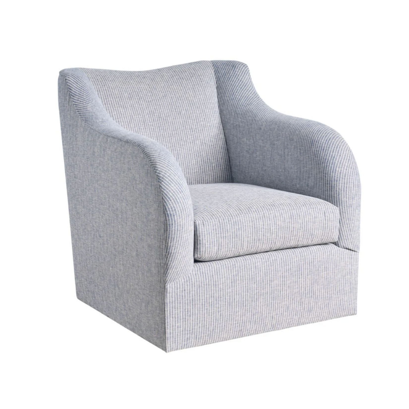 Outside The Box Camille Amherst Denim Performance Uni-Blend Cushion Swivel Accent Chair Tier 6