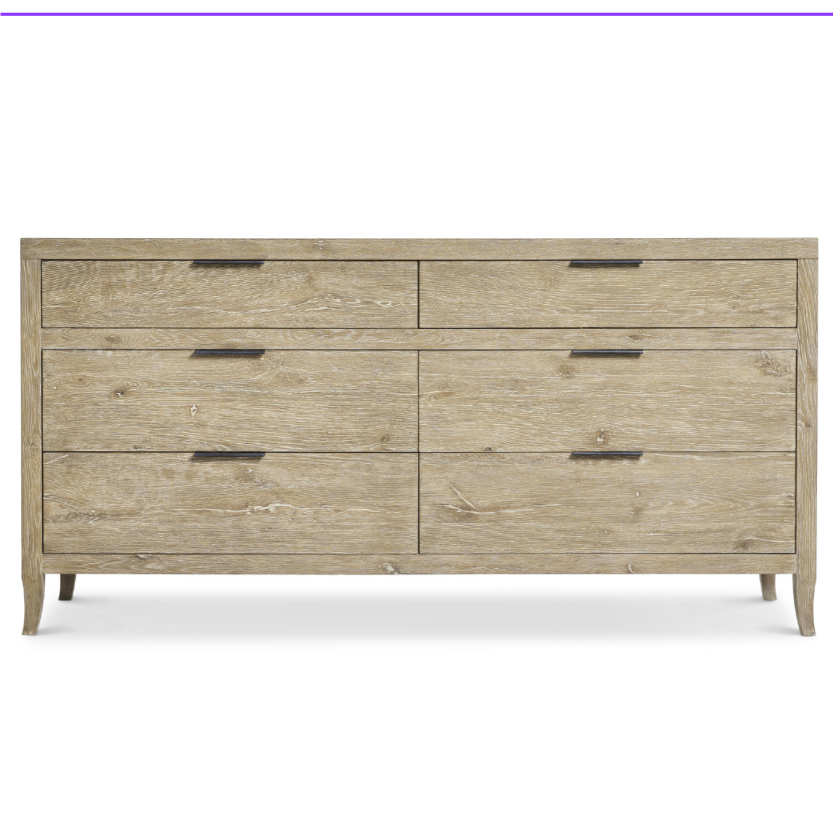 Outside The Box 68x20x34 Tribeca White Oak 6 Drawer Soft-Close Dresser