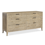 Outside The Box 68x20x34 Tribeca White Oak 6 Drawer Soft-Close Dresser
