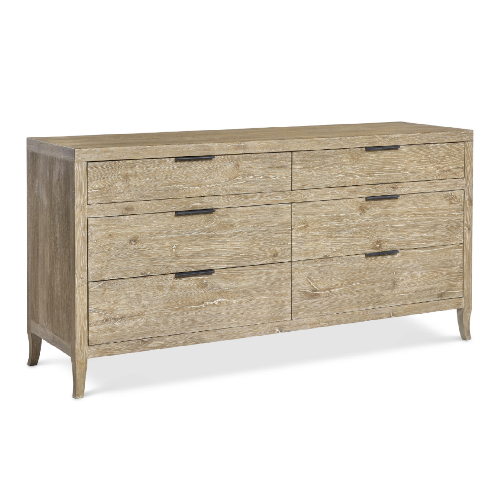 Outside The Box 68x20x34 Tribeca White Oak 6 Drawer Soft-Close Dresser