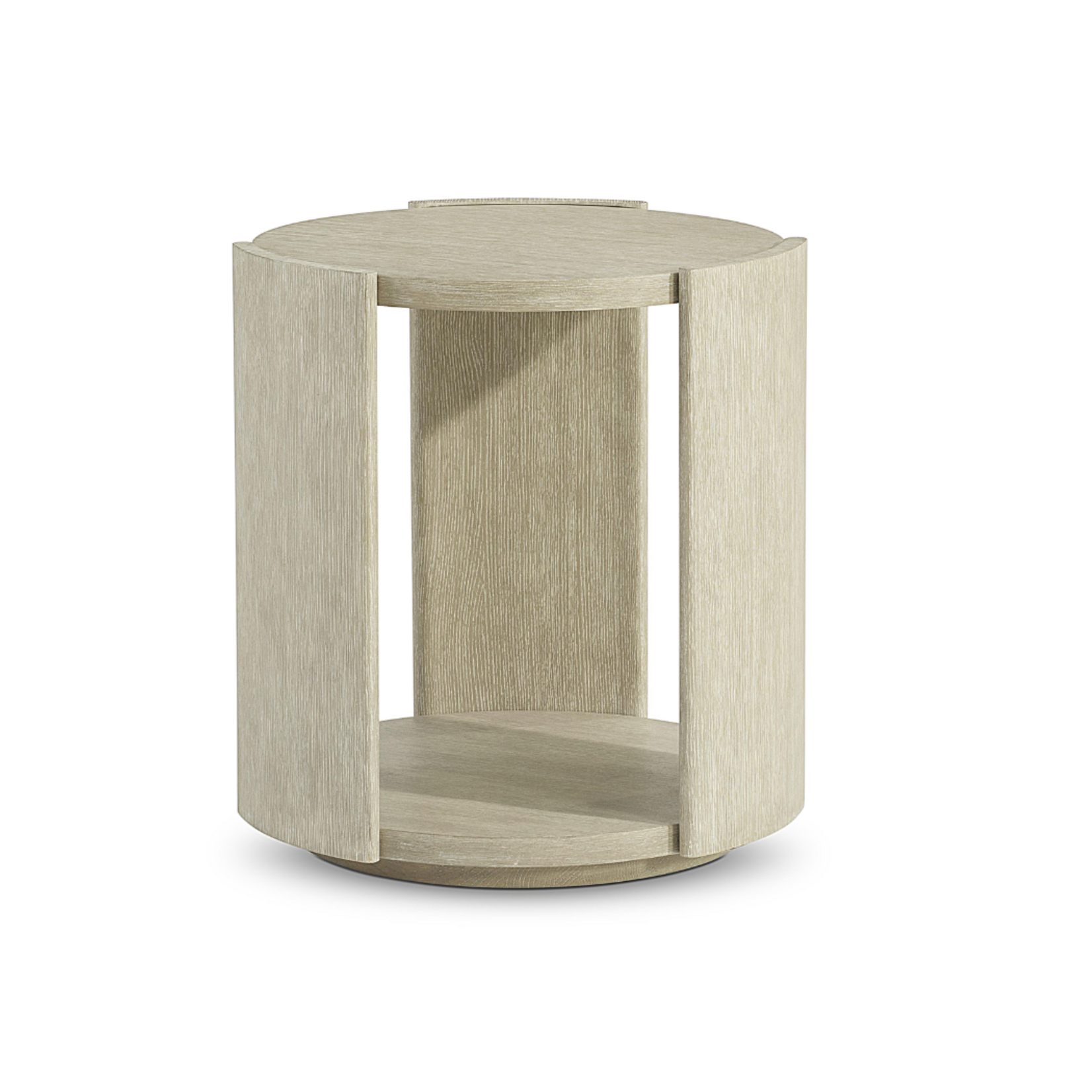 Outside The Box 24x24x25 Arcadia White Oak Round Side Table