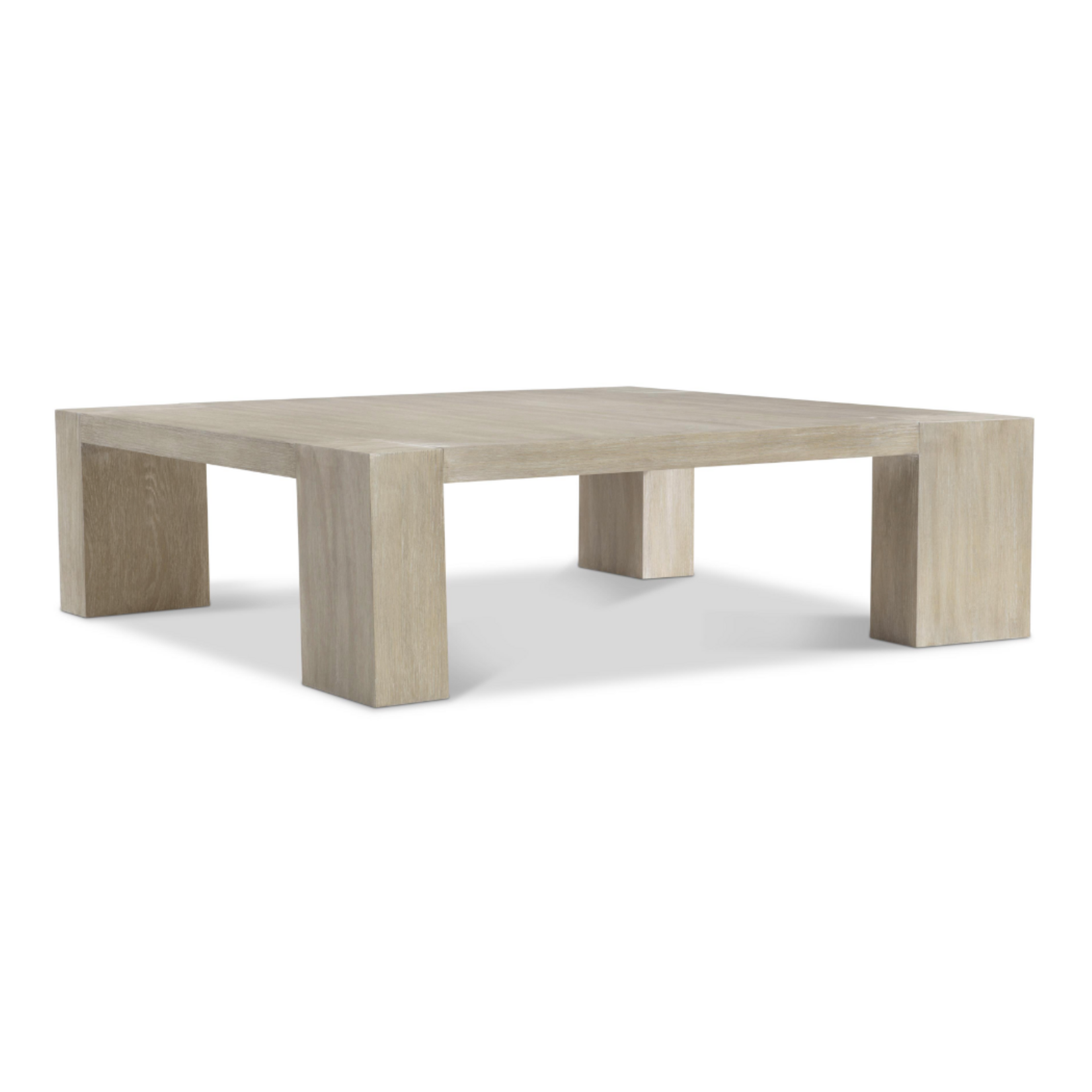 Outside The Box 54x54 Darsa White Washed Oak Square Cocktail Table