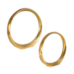 Outside The Box 14" & 12" Set Of 2 Set Of 2 Jimena  Antique Gold Aluminum Ring Sculpture