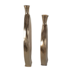 Outside The Box 22" & 18" Set Of 2 Kyler Hand Crafted Cast Aluminum Vases