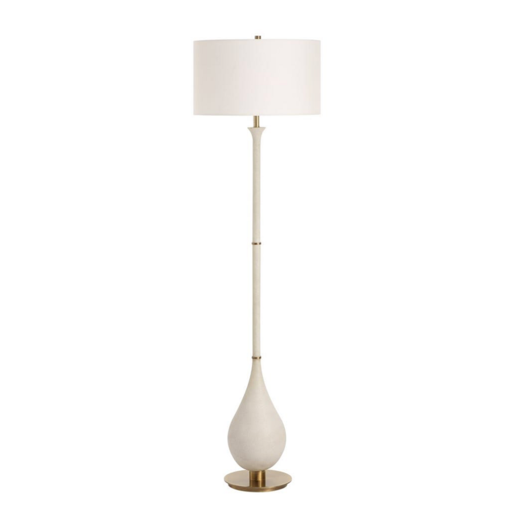 Outside The Box 64" Dewdrop Ivory Man Made Stone Floor Lamp