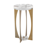 Outside The Box 24x14 Kolkata Crystal & Brass Accent / Cocktail Table