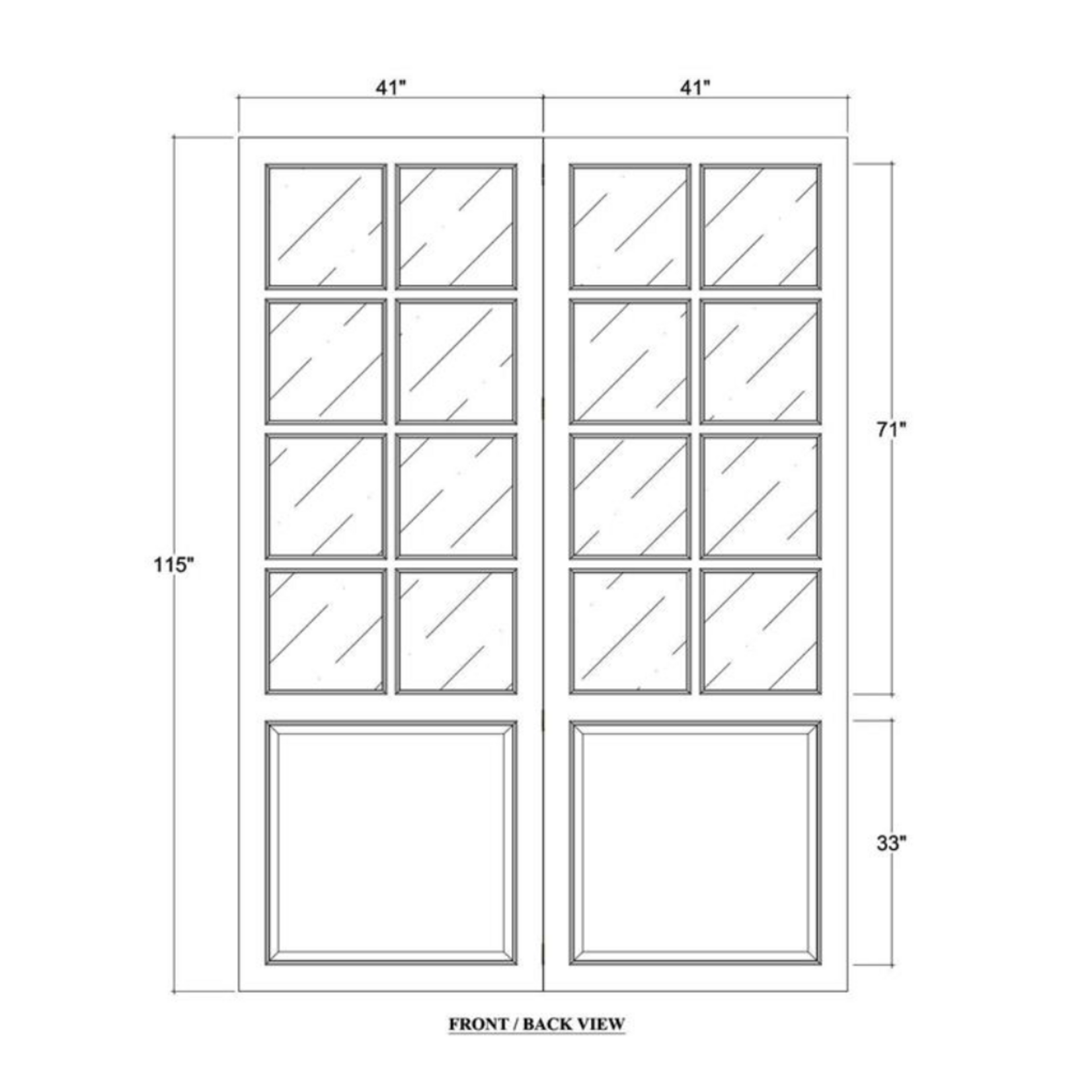 Outside The Box 115x82 Franklin Solid Mahogany Wood Room Divider W / Glass In White Harvest - WHD