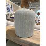 Outside The Box 17x19 Cleo Seafoam Boucle Poly Performance Upholstered Round Pouf Ottoman 34521-49 (CC)