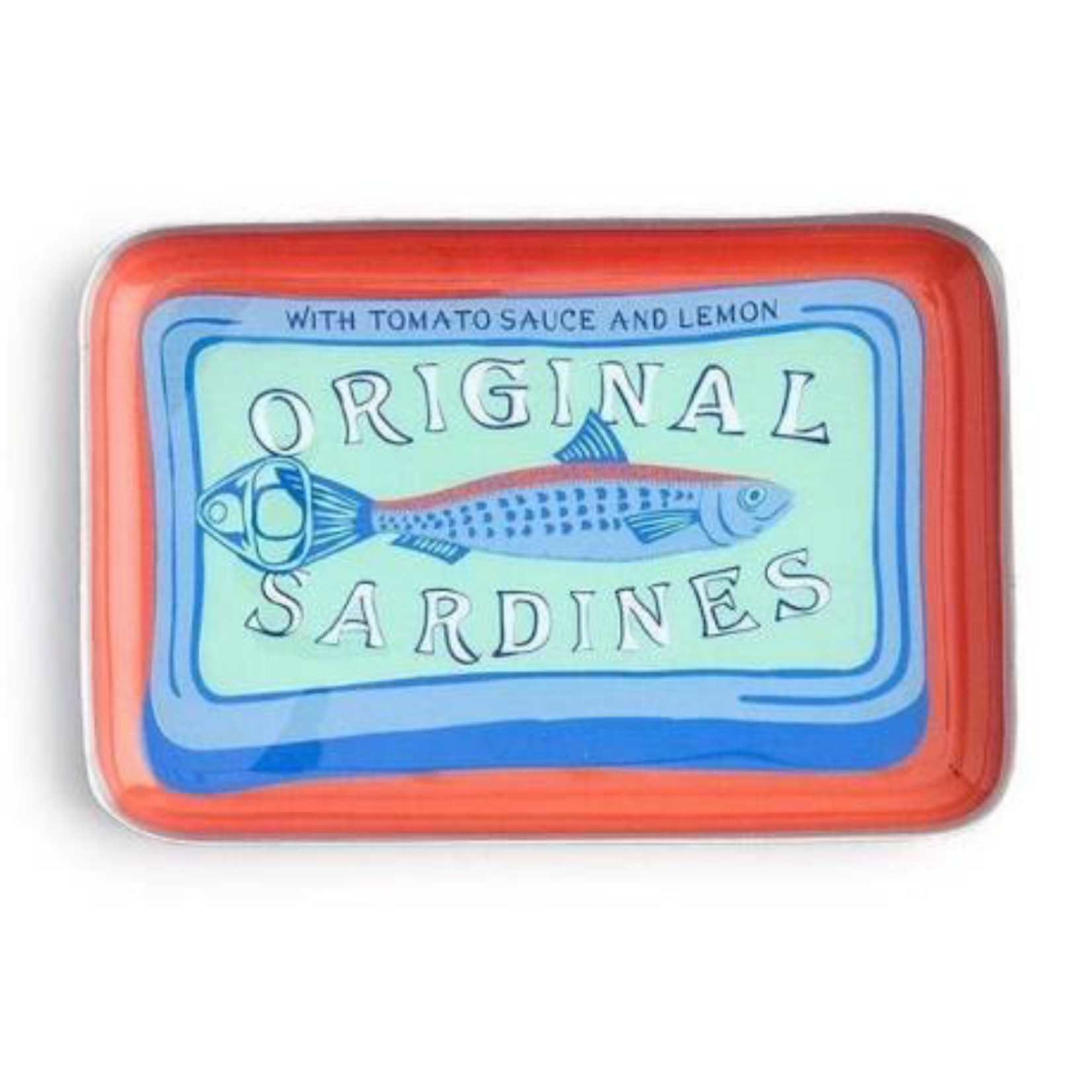 Outside The Box 4x6 Sardine Enameled  Metal Trinket Tray 4 Assorted Design - SOLD SEPARATELY