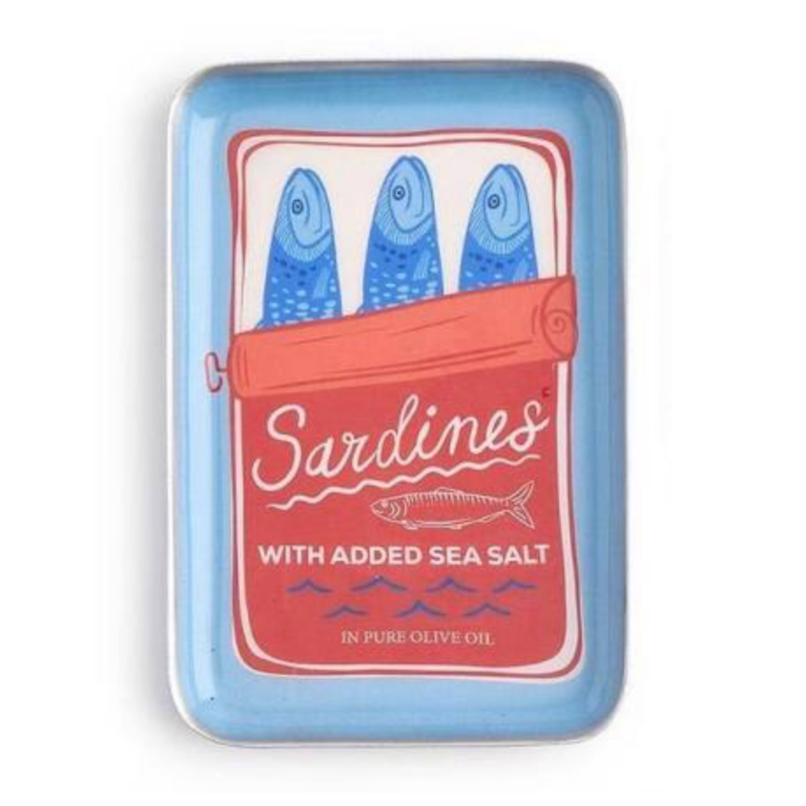 Outside The Box 4x6 Sardine Enameled  Metal Trinket Tray 4 Assorted Design - SOLD SEPARATELY