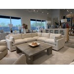 Outside The Box 116  Left x 110  Right Sylvie Bone White 100% Poly Performance Upholstered L-Shape Sectional 13032-43 (W)