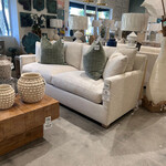 Outside The Box 89" Lilah Bone White Kid Proof Performance Upholstered Cloud 2 Cushion Sofa BU104-43 (AA)