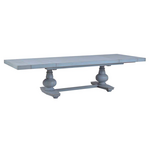 Outside The Box 79" Extends To 118" Lambeth Solid Mahogany Breadboard Dining Table In Grey Charleston