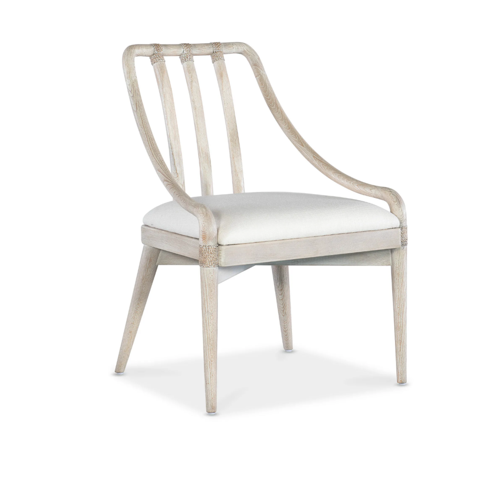 Outside The Box Seaside Oyster Performance Fabric & Light Wood Dining Chair