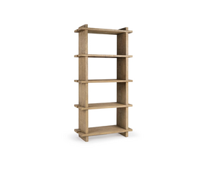 82x18x40 Karlla Natural Clay Reclaimed Pine Bookshelf - Outside