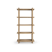 82x18x40 Karlla Natural Clay Reclaimed Pine Bookshelf - Outside