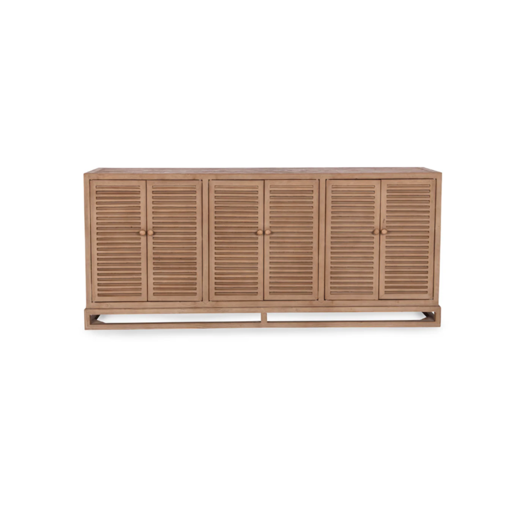 Outside The Box 81x18x38 Jolen Distressed Brown Reclaimed Pine 6 Door Server / Console