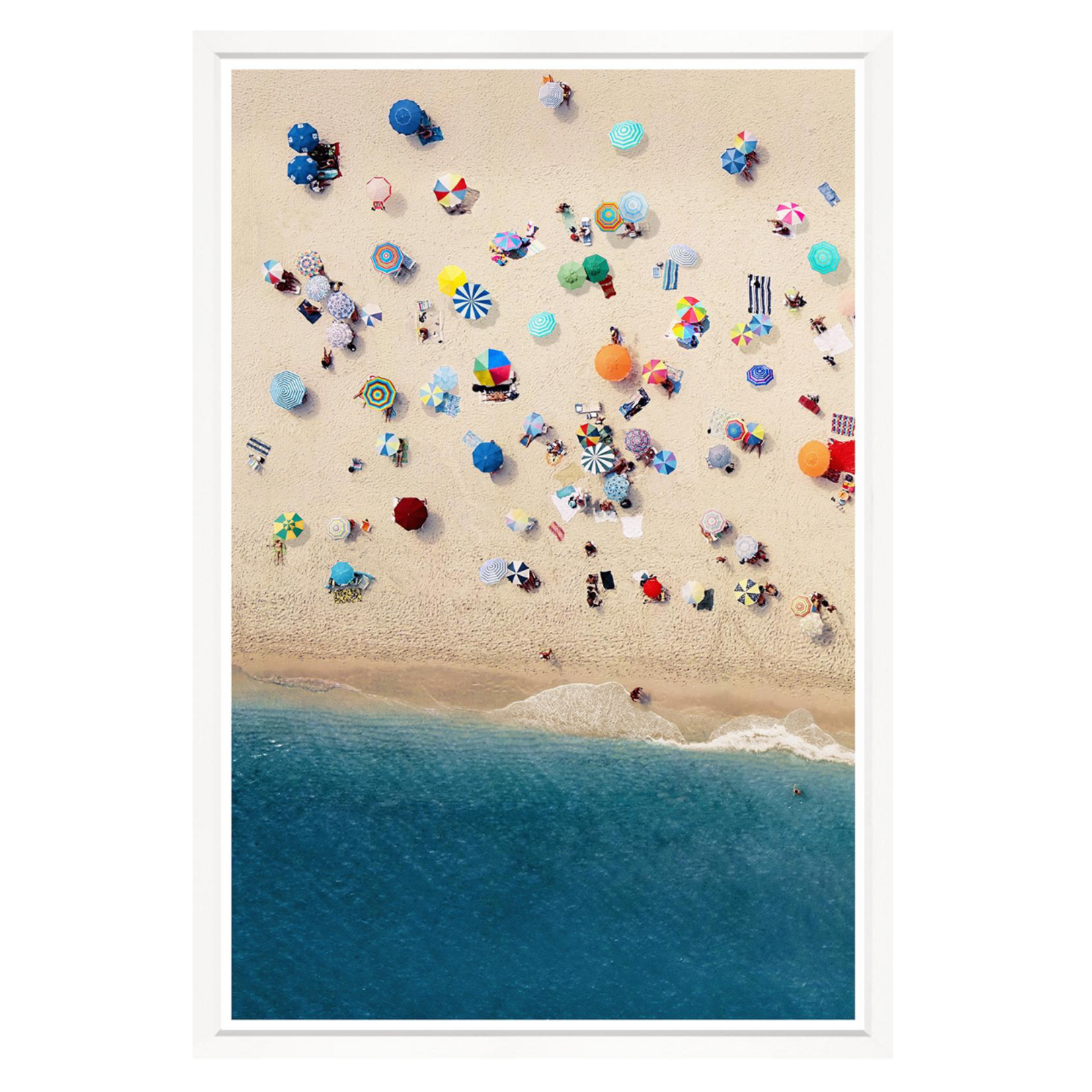 Outside The Box 50x34 Trowbridge Marvelous Miami Aerial Whtie Frame Artwork #1