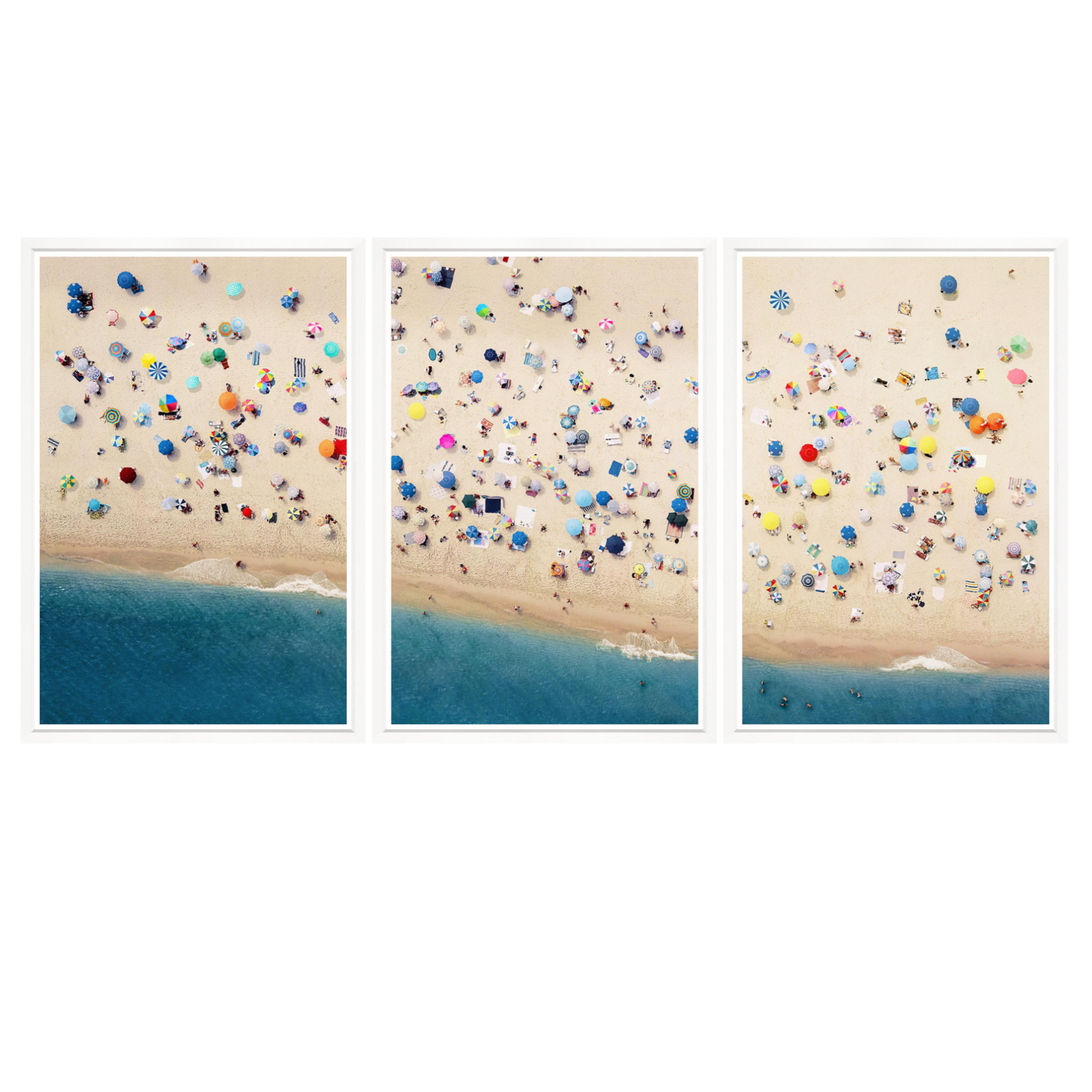 Outside The Box 50x34 Trowbridge Marvelous Miami Aerial Whtie Frame Artwork #1