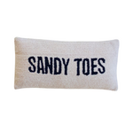 Outside The Box 24x14 "Sandy Toes" Hand Hooked Lumbar Pillow
