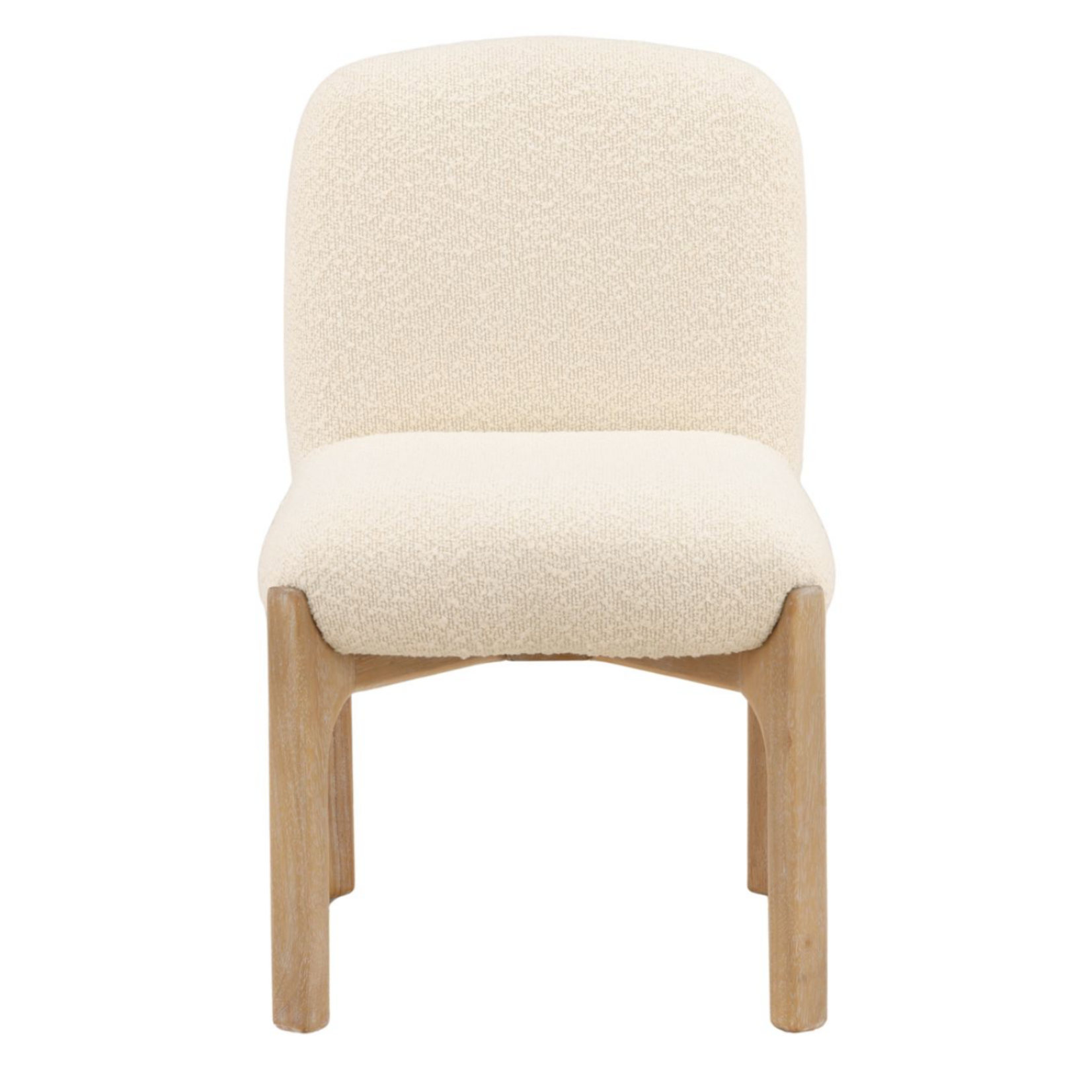 Outside The Box Ember Chunky Boucle 100% Poly Performance & Rubber Wood Dining Chair